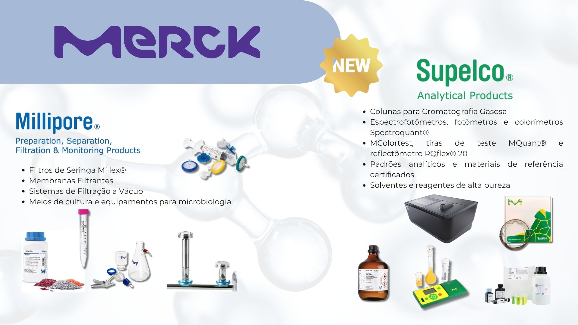 Linha Merck — Millipore e Supelco